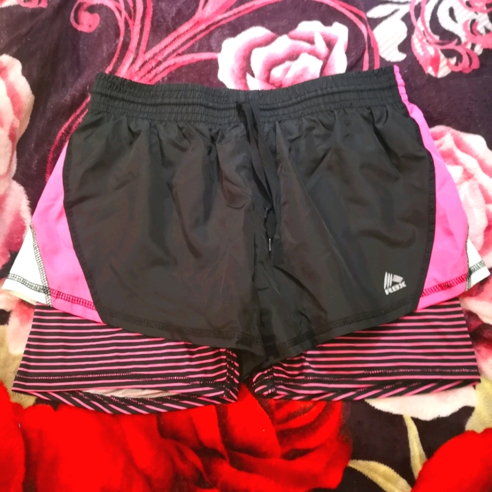 RBX Performance, double layered workout shorts, M